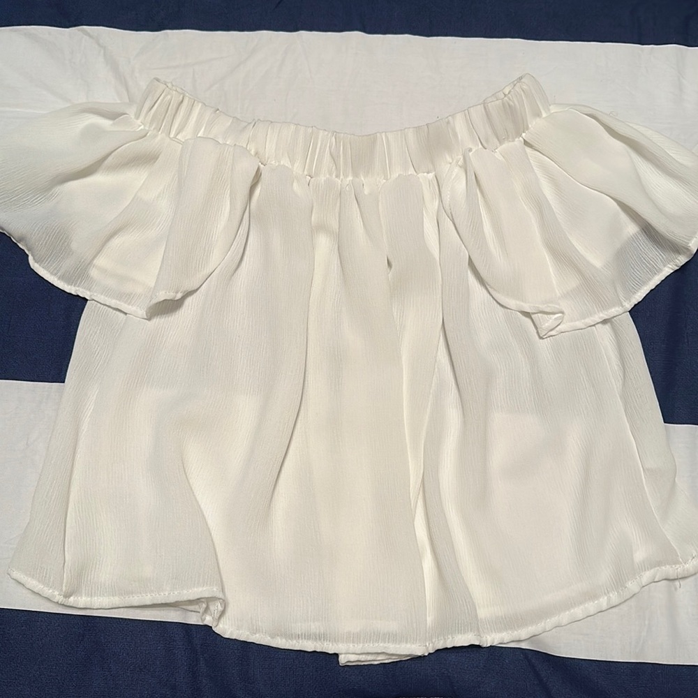 PPLA off the shoulder white noise size:XS